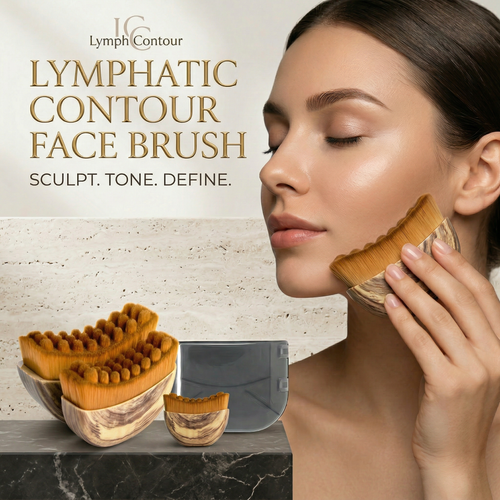 Brosse Faciale Drainage Lymphatique Portable – Sculpte, Raffermit & Tonifie le Visage